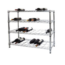 Adjustable DIY Chrome Metal Wine Rack Holder Shelf, NSF Approval